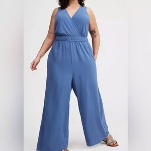 Torrid Sleeveless Blue Jumpsuit